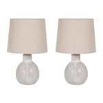 Sagebrook Home 51204 Set of 2 Ceramic 17" Table Lamp, White