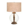 IMAX Worldwide Home Mahin Wood and Glass Lamp