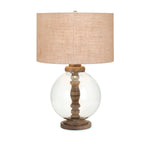 IMAX Worldwide Home Mahin Wood and Glass Lamp