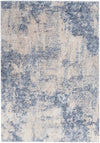 Nourison Sleek Textures Contemporary Ivory/Blue Area Rug