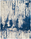 Nourison Tahoe Modern Contemporary Ivory Blue Area Rug