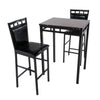 Better Home Products BREAKFAST-PUB-BLK Gator Counter Height Metal 3 Pc Dinette Table Set In Black