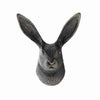 Benzara BM209737 Hare Shaped Metal Frame Wall Hook, Dark Gray