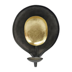 Sagebrook Home 18507-03 Metal, 15" Round Votive Holder, Black/Gold