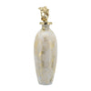 Sagebrook Home 16767-03 Glass, 23" Metal Vase Tribal Topper, White/Gold