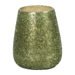 Sagebrook Home 80258-01 6" 26 Oz Forest Beaded Candle, Green