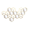 Sagebrook Home 18577 Metal, 39" Geo Wall Deco with Mirrors, Gold