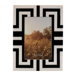 Sagebrook Home 17506 Resin, 4X6 Photo Frame, Black/White