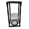 Sagebrook Home 18515-01 Metal, 12" Open Square Hurricane Holder, Black