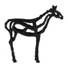 Sagebrook Home 17771-01 Metal, 14", Horse Illusion Sculpture, Black