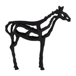 Sagebrook Home 17771-01 Metal, 14", Horse Illusion Sculpture, Black