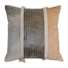 Sagebrook Home 60022-01 20X20" Leather, Cord Patchwork Decorative Pillow, 