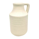 Sagebrook Home 19819 9" Bottle Vase with Handle Rough Texture, Ivory