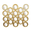 Sagebrook Home 18578 Metal, 35" Circles Wall Deco with Mirrors, Gold Wb