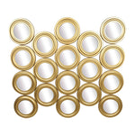 Sagebrook Home 18578 Metal, 35" Circles Wall Deco with Mirrors, Gold Wb