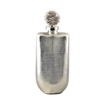 Sagebrook Home 18683-01 Glass, 16" Metallic Bottle Orb Topper, Silver
