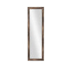 Benzara Rectangular Over The Door Mirror, Weathered Brown
