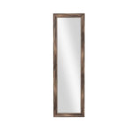Benzara Rectangular Over The Door Mirror, Weathered Brown