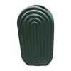 Sagebrook Home 17994-06 Ceramic, 11" Oval Ridged Vase, Deep Teal