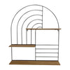 Sagebrook Home 18583 Metal/Wood, 28" Arch Wall Shelf, Natural/Black