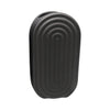 Sagebrook Home 17994-07 Ceramic, 9" Oval Ridged Vase, Black