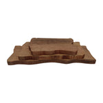 Sagebrook Home 18320 Set of 3 Mango Wood Floating Shelves, Brown