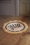 Kalalou A6007 Hey Y`all Seagrass Rug with Sisal Border