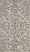 Nourison Damask Traditional Ivory/Grey Area Rug