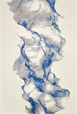 Nourison Twilight Contemporary Ivory/Blue Area Rug