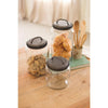 Kalalou CBB1028 Glass Canisters with Antique Brass Finish Lids