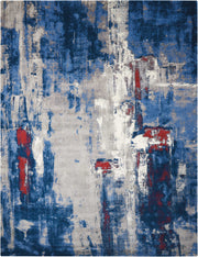 Nourison Tahoe Modern Contemporary Grey/Blue Area Rug