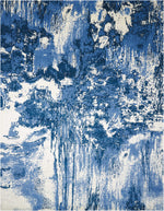 Nourison Twilight Contemporary Blue/Ivory Area Rug