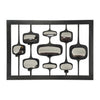 Sagebrook Home 18505 Metal, 39" Modern Wall Votive Holder, Black