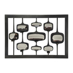 Sagebrook Home 18505 Metal, 39" Modern Wall Votive Holder, Black