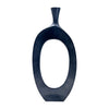 Sagebrook Home 18249-02 Metal, 25" Tall Open Cut Out Vase, Cobalt Blue
