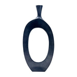 Sagebrook Home 18249-02 Metal, 25" Tall Open Cut Out Vase, Cobalt Blue