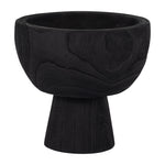 Sagebrook Home 17377-02 Wood, 8" Bowl with Stand, Black