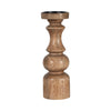 Sagebrook Home 18217-02 Wood, 12" Traditional Pillar Candleholder, Natural