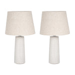 Sagebrook Home 51196 Set of 2 Ceramic 23" Table Lamp, White