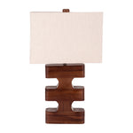 Sagebrook Home 50723 Wood, 26" Geometric Lamp, Brown