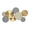 Sagebrook Home 17922-02 Metal, 31" Pleated Wall Discs, Gray Wb
