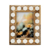 Sagebrook Home 17915-01 Wood/Resin, 4X6 Hexagon Frame, White
