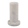 Sagebrook Home 17783-01 Marble, 5", Taper Candle Holder withFlat Base, White