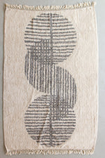 Kalalou NES1054 Grey Rug With Fringe