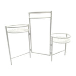 Sagebrook Home 19067-02 Metal, 22" Folding 3-Tier Plant Stand, White