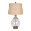 Sagebrook Home 51245 Glass 25" Chubby Glass Table Lamp, Clear
