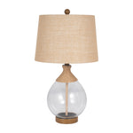 Sagebrook Home 51245 Glass 25" Chubby Glass Table Lamp, Clear