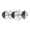 Sagebrook Home 18071 Metal, 36" Half Circle Mirrored Wall Decor, Black Wb