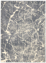 Nourison Sahara Contemporary Ivory/Slate Area Rug