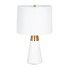 Sagebrook Home 50702-02 Metal, Set of 2 23" 2Tone Cone Tbl Lamps, White/Gld